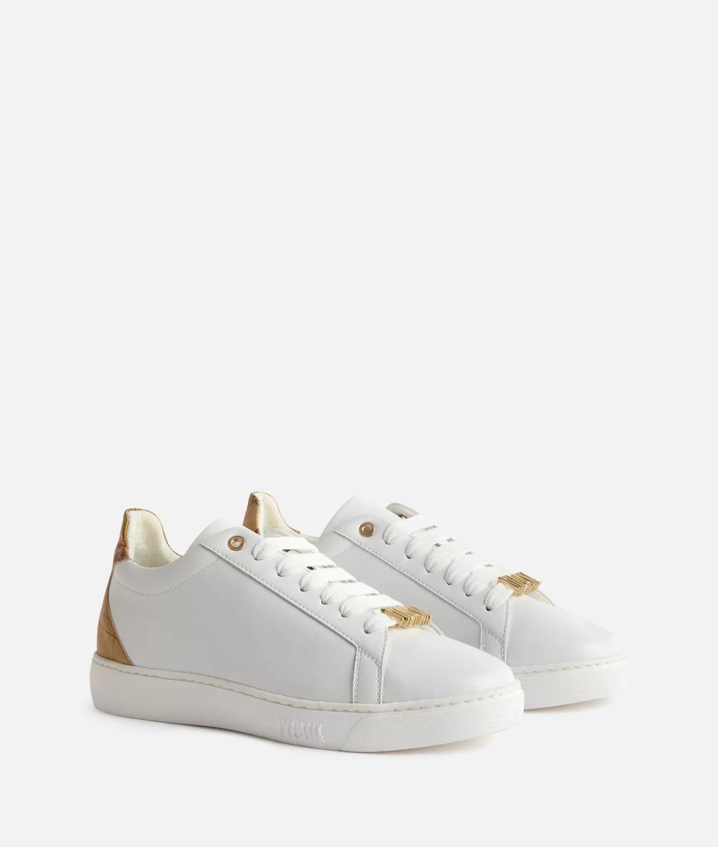 Alviero martini 1a classe Sneakers in pelle liscia con passalaccio 1ᴬ Classe Bianche Vendite stagionali