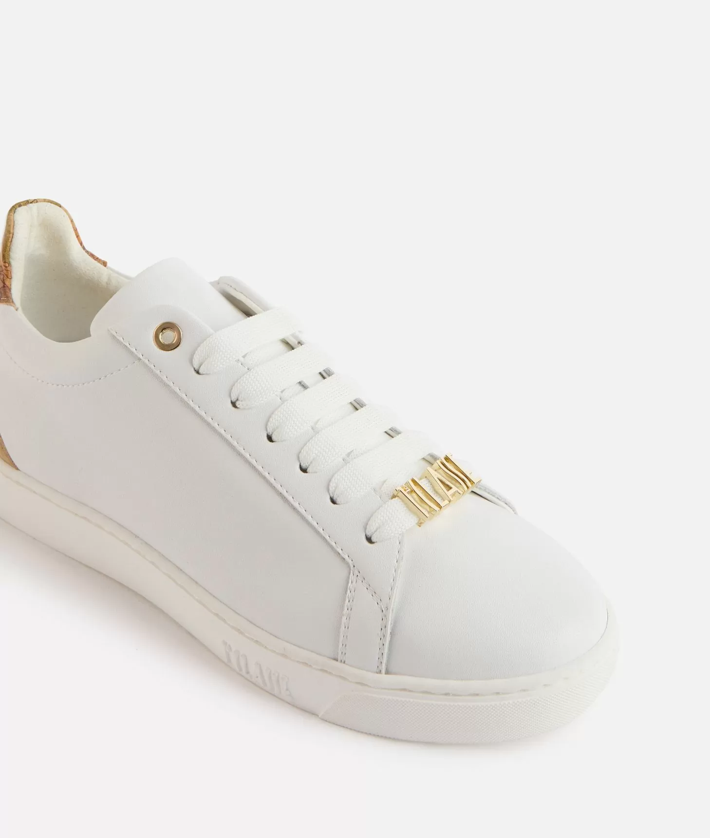 Alviero martini 1a classe Sneakers in pelle liscia con passalaccio 1ᴬ Classe Bianche Vendite stagionali