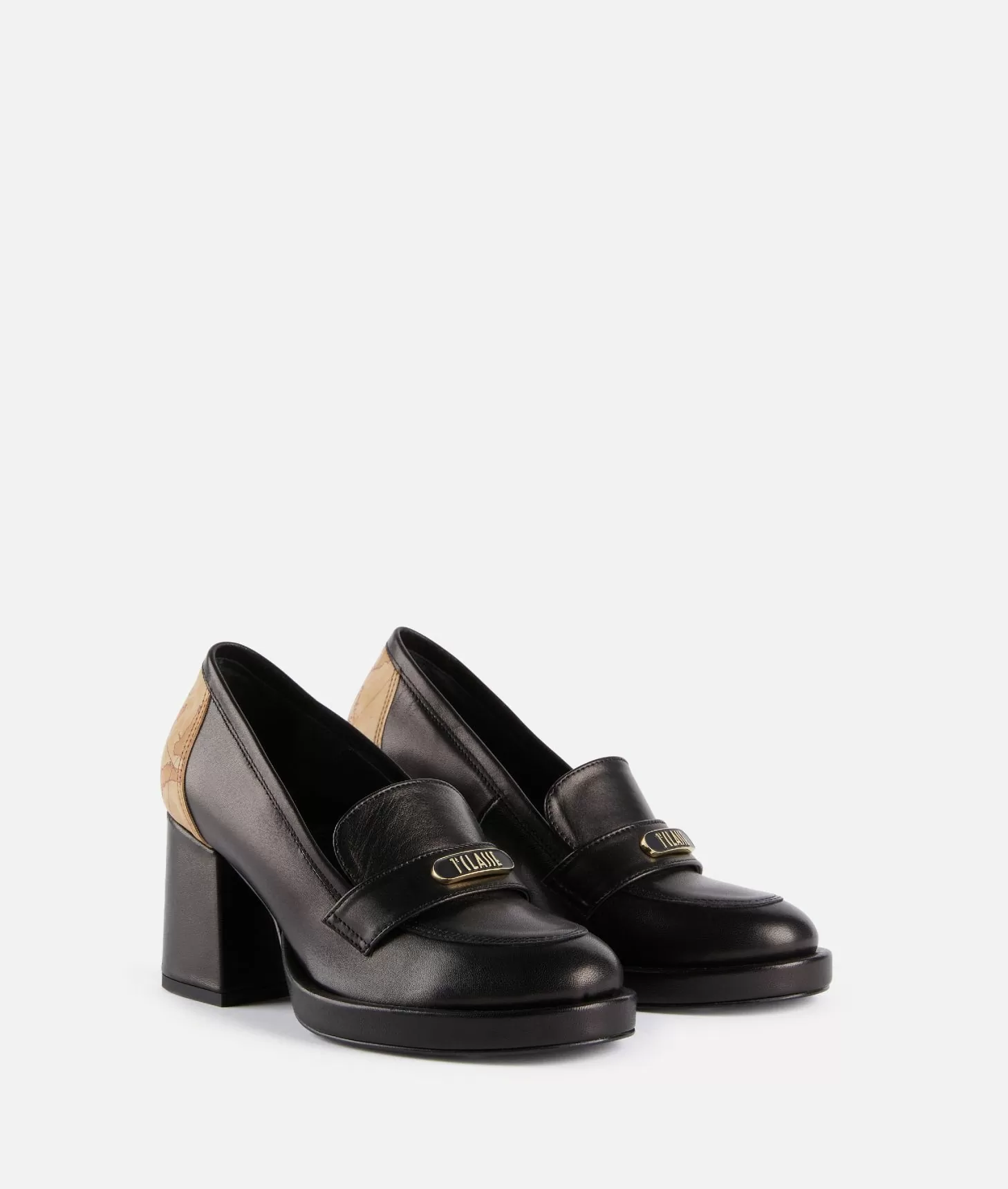 Alviero martini 1a classe Mocassini alti in nappa liscia con placchetta 1ᴬ Classe Neri Offerta natalizia