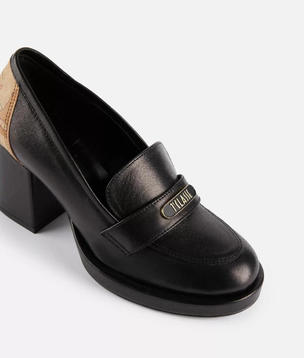 Alviero martini 1a classe Mocassini alti in nappa liscia con placchetta 1ᴬ Classe Neri Offerta natalizia
