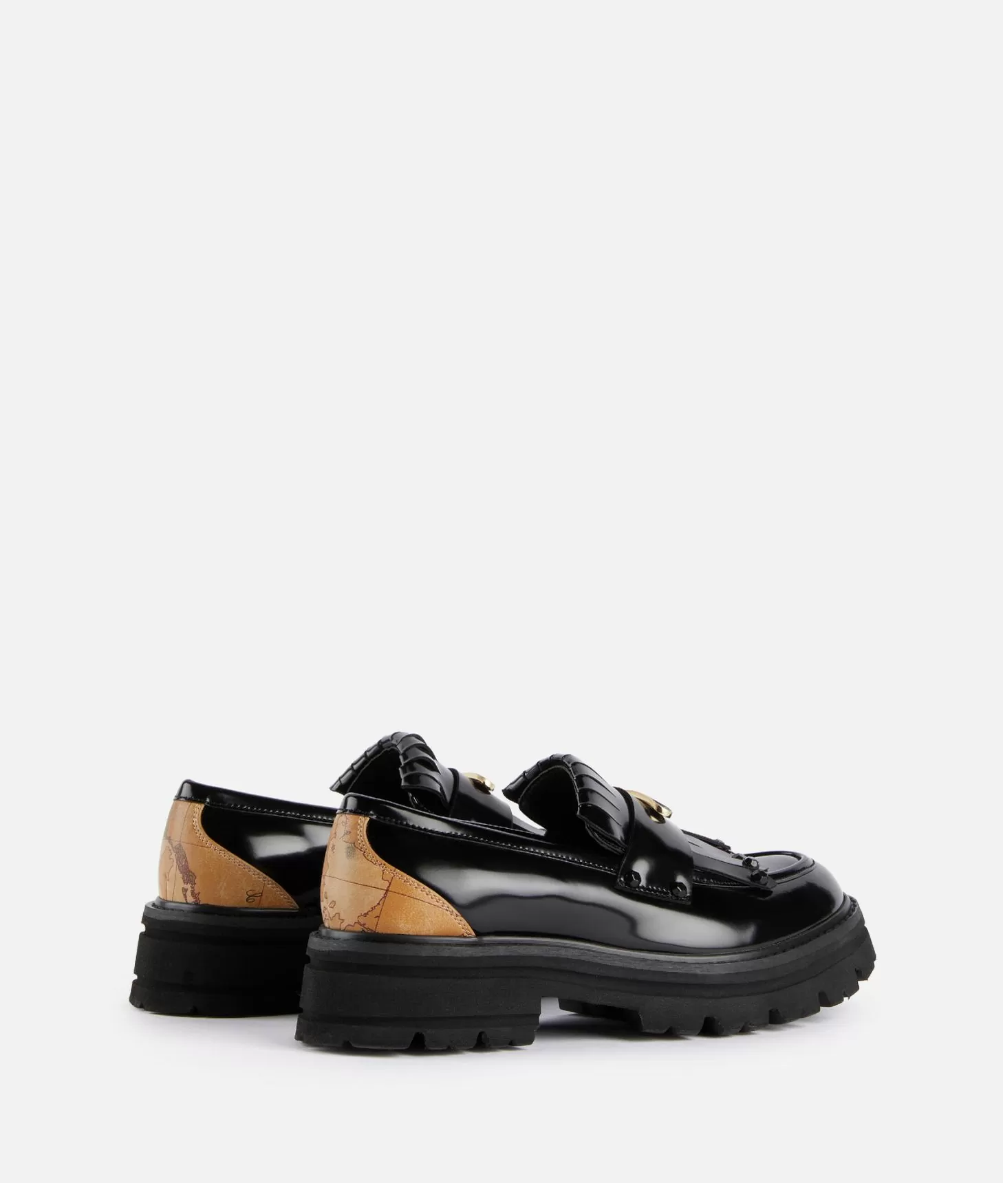 Alviero martini 1a classe Mocassini in eco pelle spazzolata con placchetta 1ᴬ Classe Neri Offerta per la Festa della Mamma