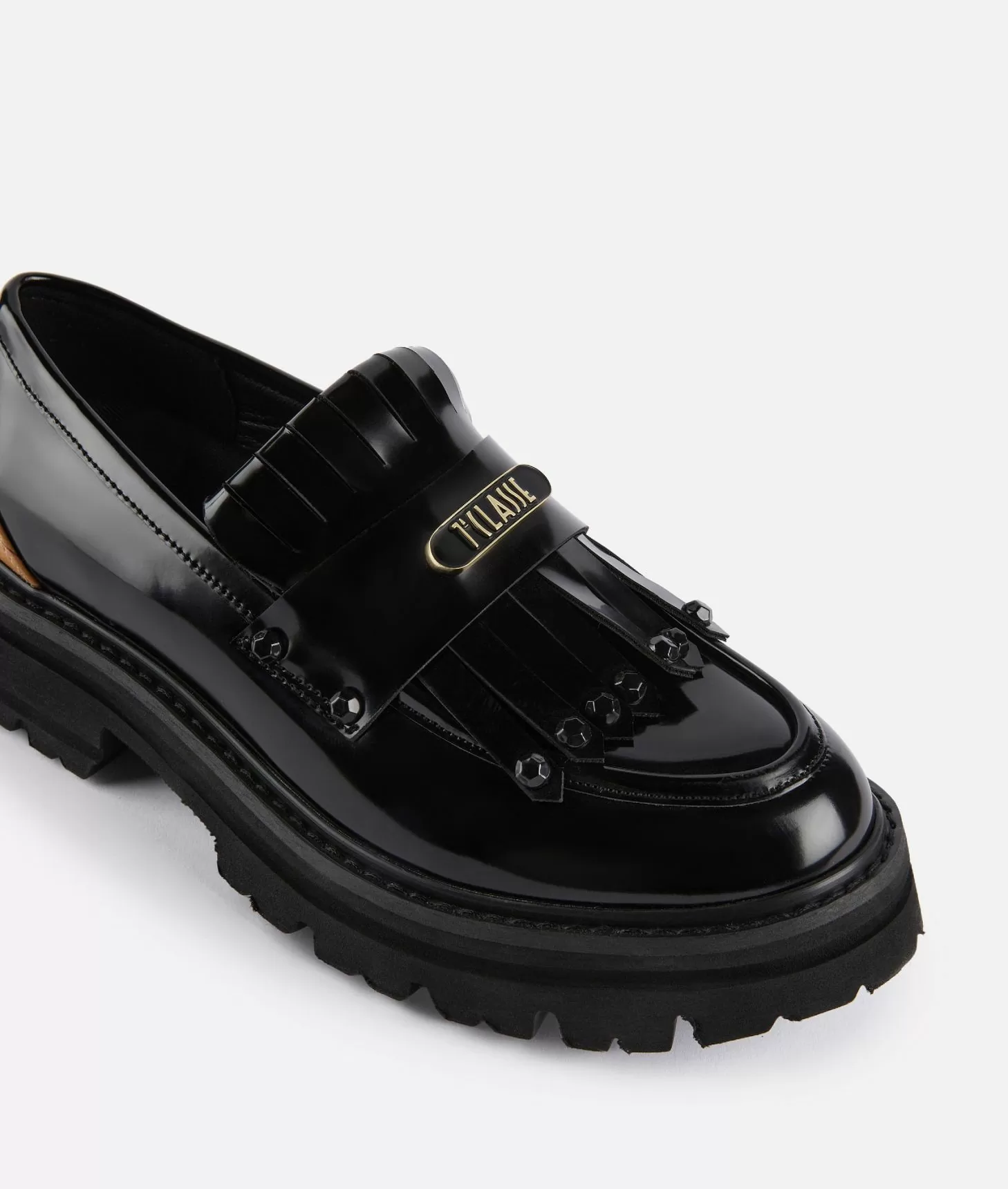 Alviero martini 1a classe Mocassini in eco pelle spazzolata con placchetta 1ᴬ Classe Neri Offerta per la Festa della Mamma