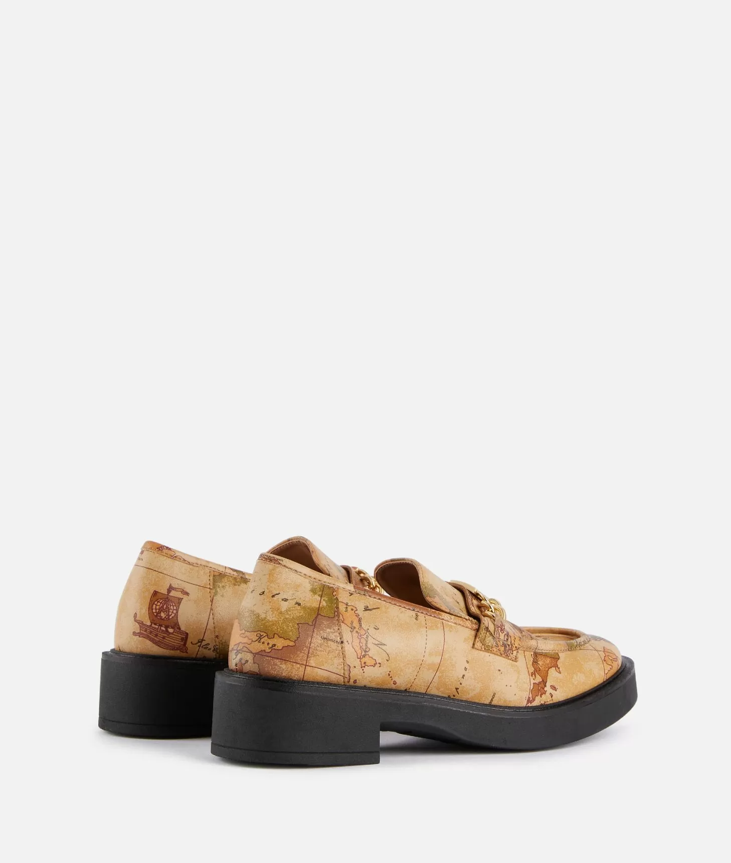 Alviero martini 1a classe Mocassini con morsetto in eco nappa stampa Geo Classic Offerta San Valentino
