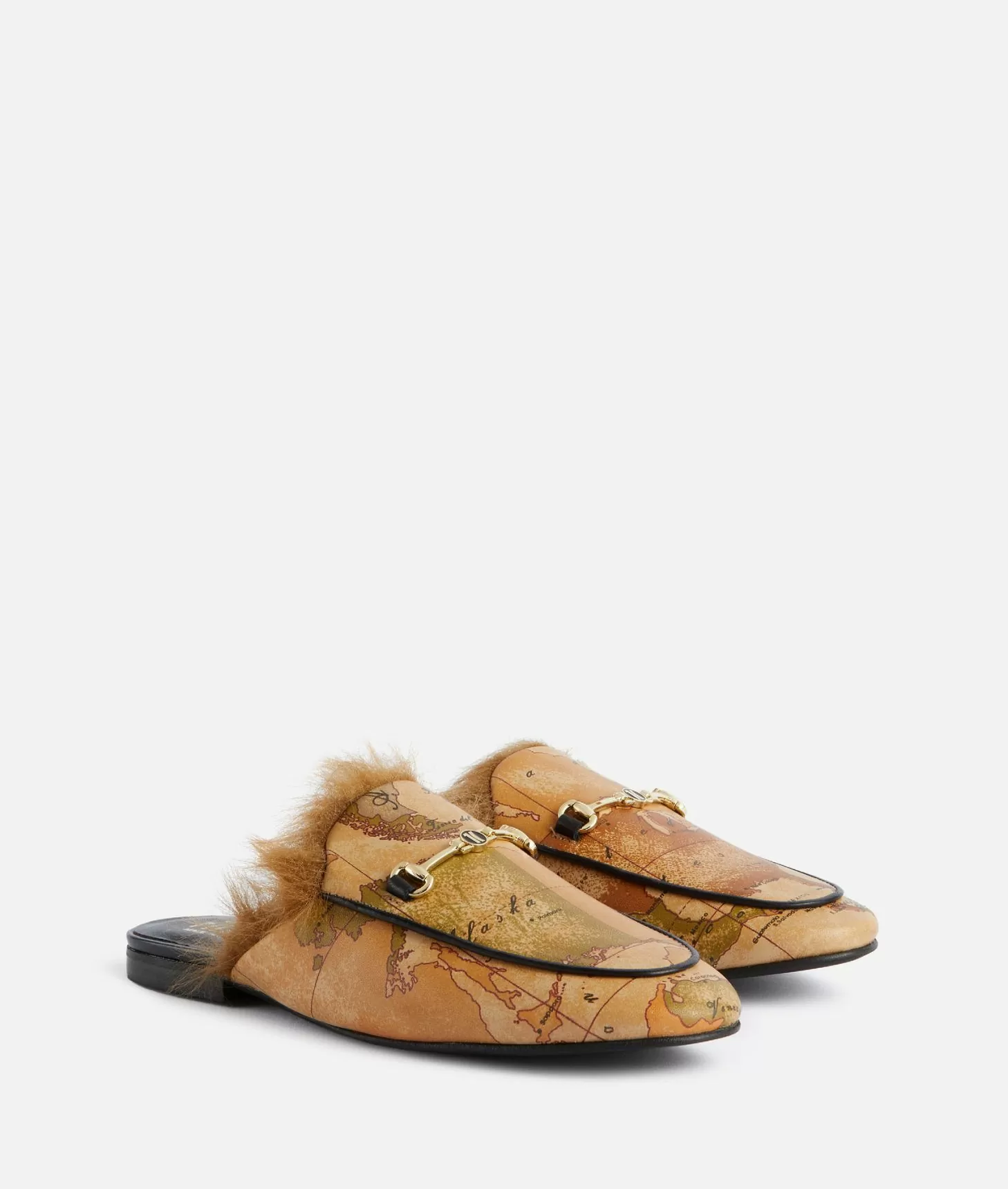 Alviero martini 1a classe Slipper con morsetto 1C in eco nappa stampa Geo Classic Latest fashion