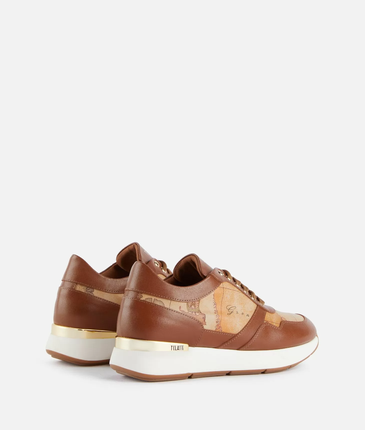 Alviero martini 1a classe Running in pelle liscia con dettagli Geo Classic Castagna Only for today
