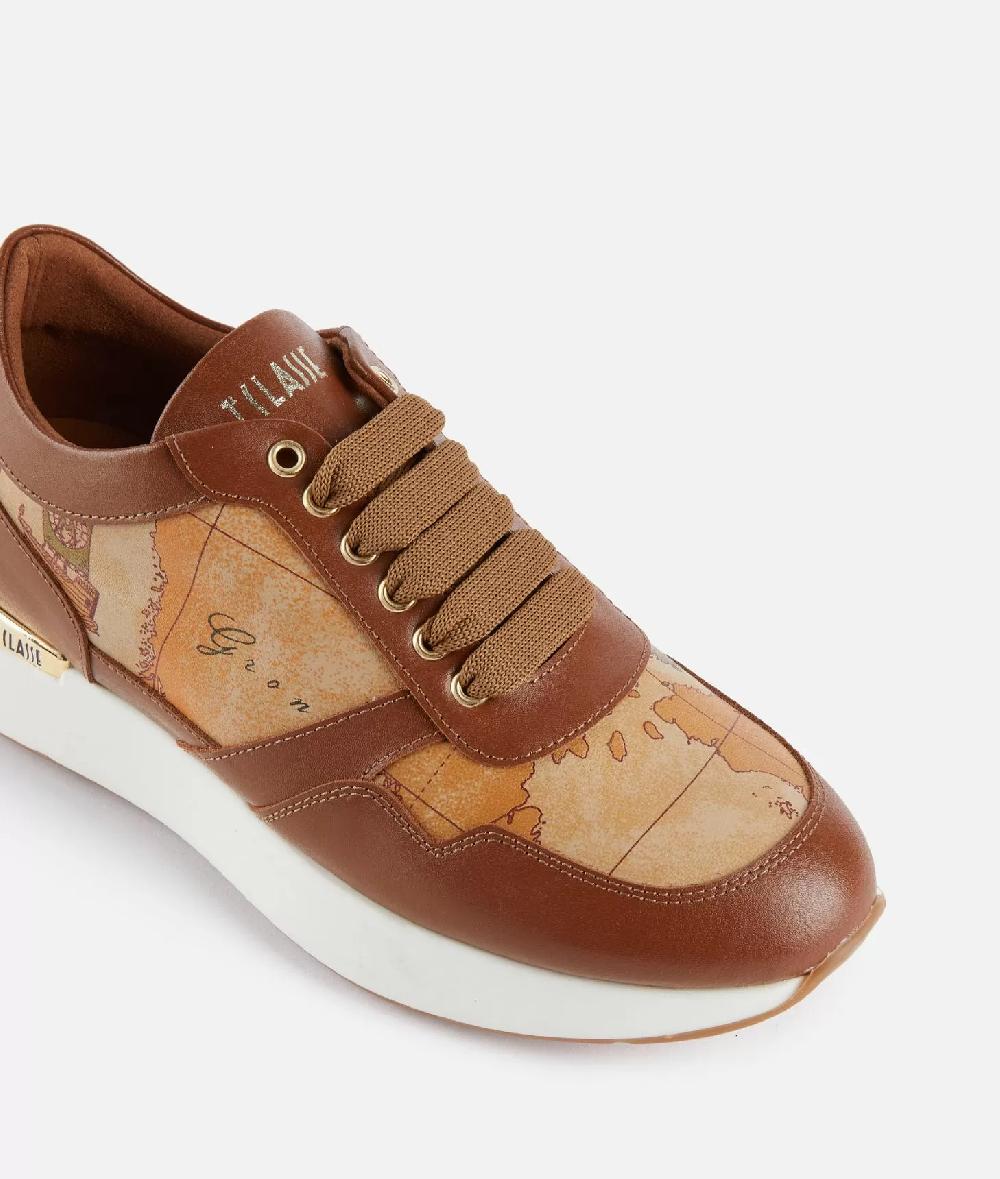 Alviero martini 1a classe Running in pelle liscia con dettagli Geo Classic Castagna Only for today