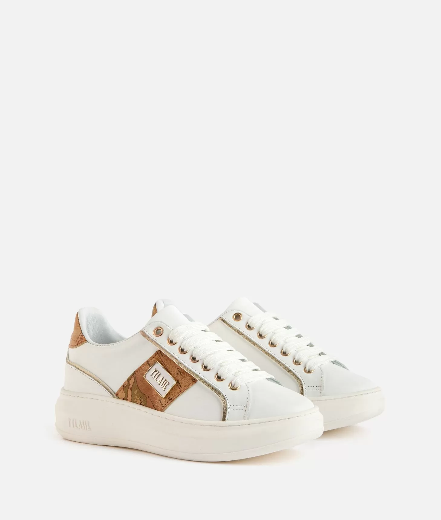Alviero martini 1a classe Sneakers in pelle liscia con targhetta 1ᴬ Classe smaltata Bianche Discount Store per i nuovi prodotti
