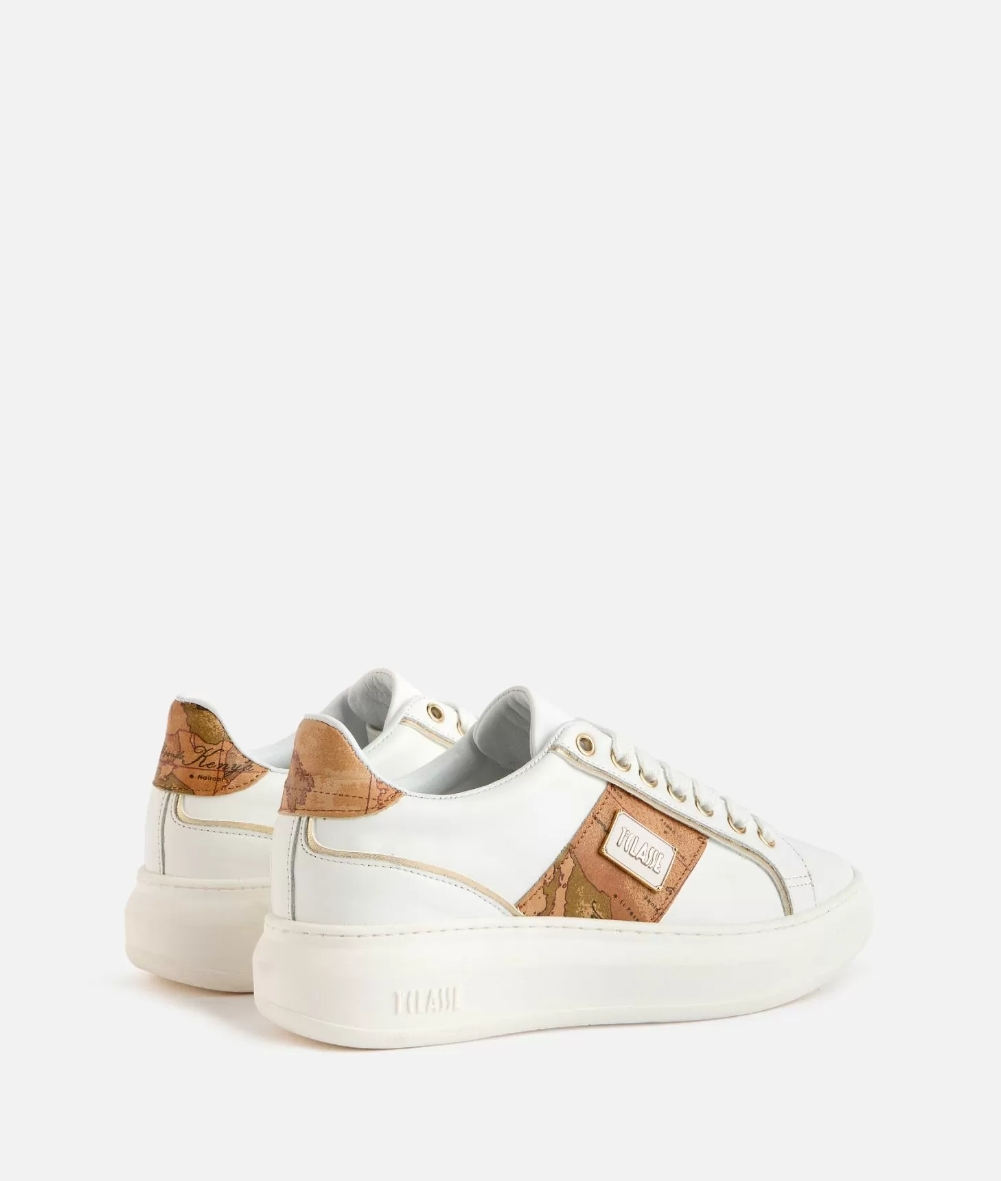 Alviero martini 1a classe Sneakers in pelle liscia con targhetta 1ᴬ Classe smaltata Bianche Discount Store per i nuovi prodotti