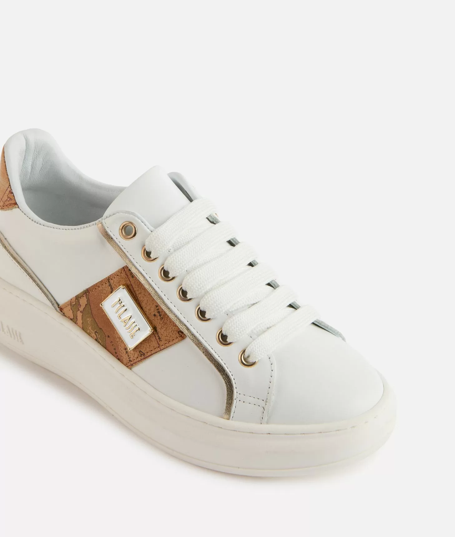 Alviero martini 1a classe Sneakers in pelle liscia con targhetta 1ᴬ Classe smaltata Bianche Discount Store per i nuovi prodotti