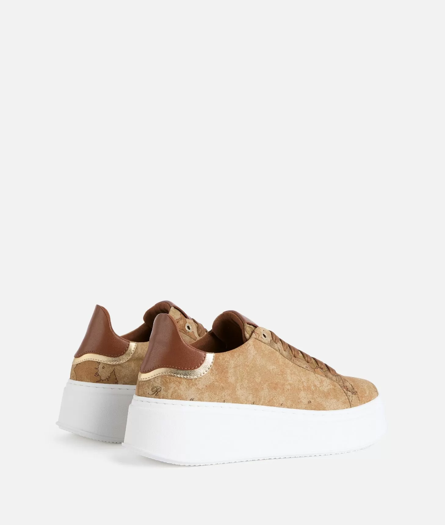 Alviero martini 1a classe Sneakers zeppate in tessuto nabuk stampa Geo Classic Super sconto