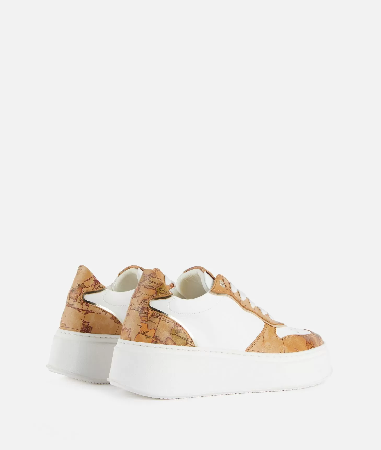 Alviero martini 1a classe Sneakers zeppate in eco nappa con dettagli Geo Classic Bianche Enormi sconti