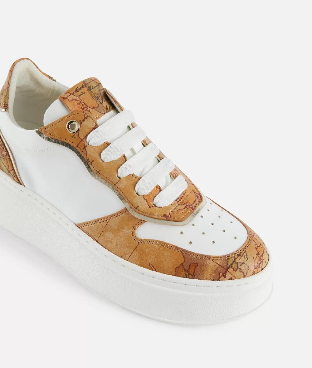 Alviero martini 1a classe Sneakers zeppate in eco nappa con dettagli Geo Classic Bianche Enormi sconti