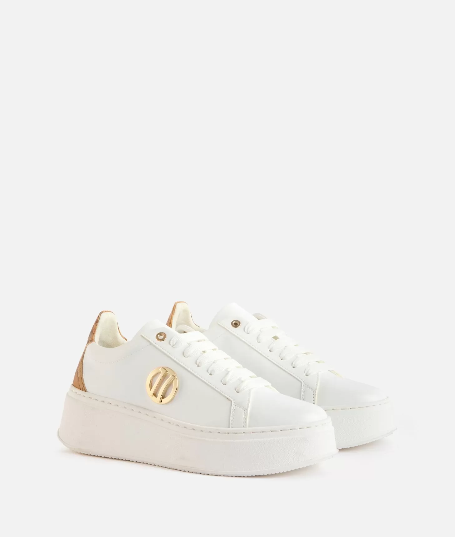 Alviero martini 1a classe Sneakers zeppate in eco nappa con dettaglio 1C Bianche Trasporto libero internazionale