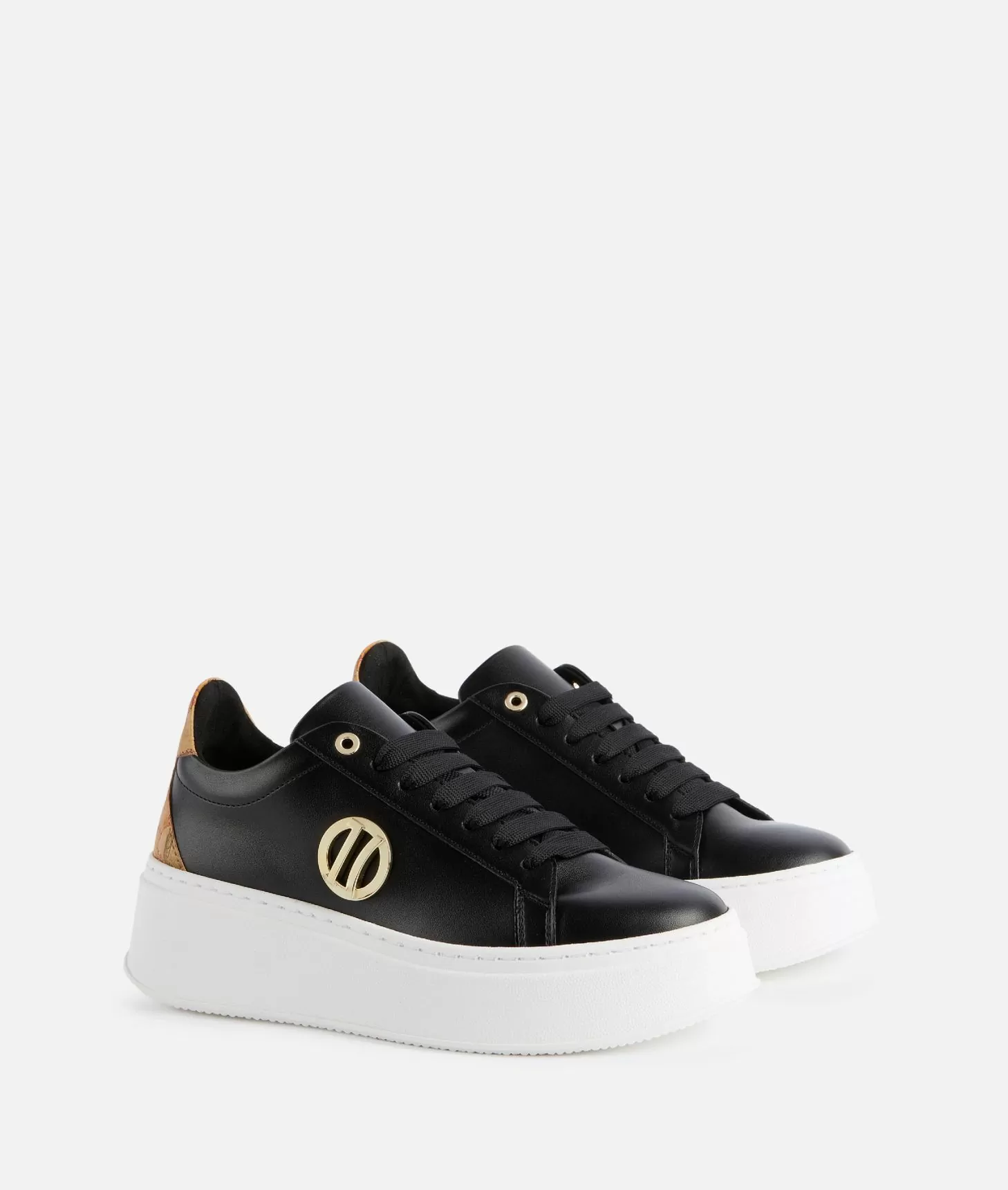 Alviero martini 1a classe Sneakers zeppate in eco nappa con dettaglio 1C Nere Officina