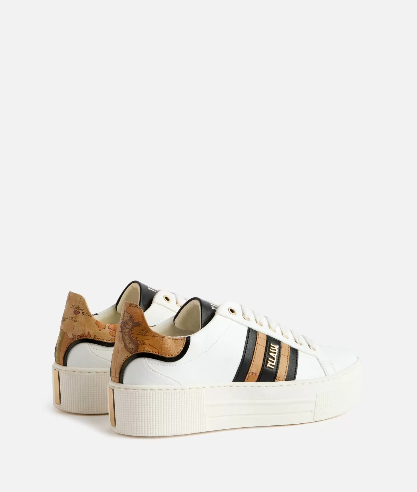 Alviero martini 1a classe Sneakers in eco nappa con bande laterali Bianche Limitato a 3 giorni