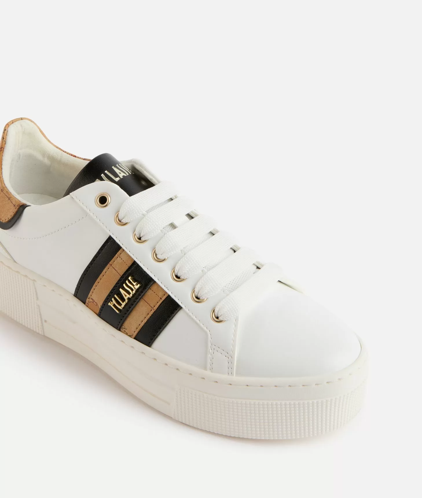 Alviero martini 1a classe Sneakers in eco nappa con bande laterali Bianche Limitato a 3 giorni