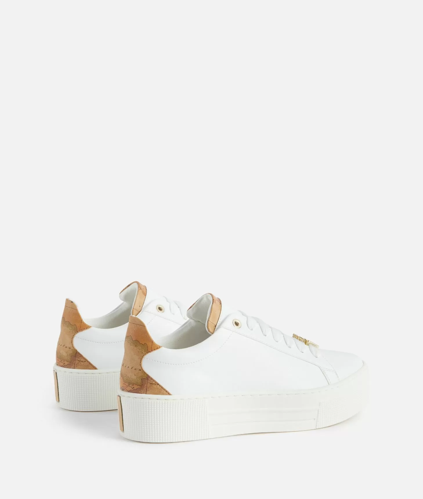Alviero martini 1a classe Sneakers in eco nappa con passalaccio 1ᴬ Classe Bianche Esporta salva