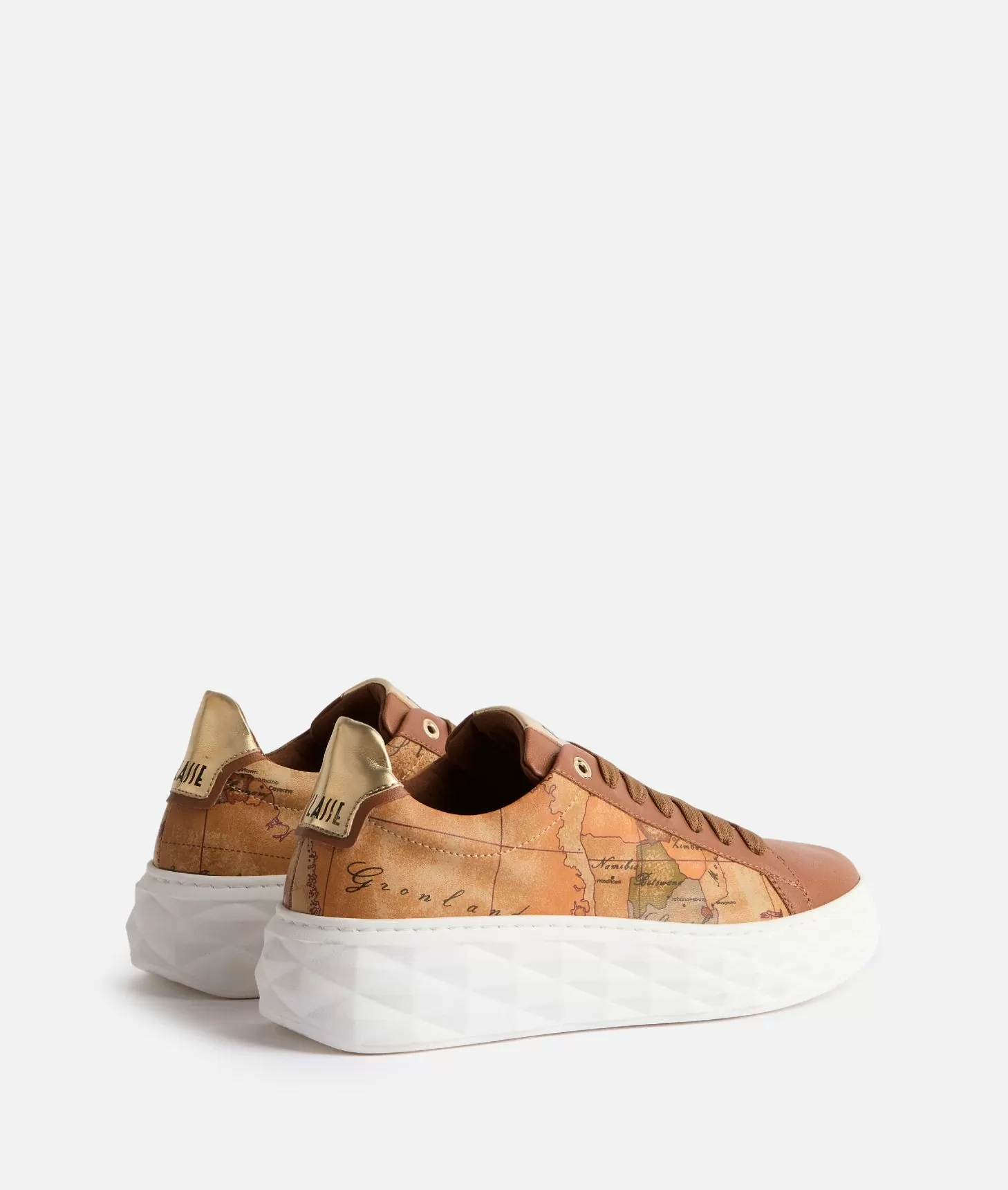 Alviero martini 1a classe Sneakers in eco nappa con lati Geo Classic Castagna Duty-free