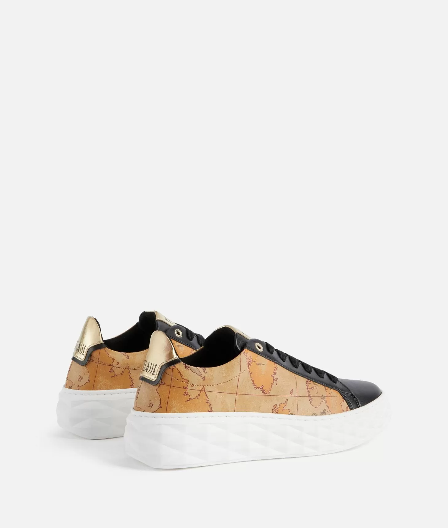 Alviero martini 1a classe Sneakers in eco nappa con lati Geo Classic Nere 50% di sconto per tempo limitato