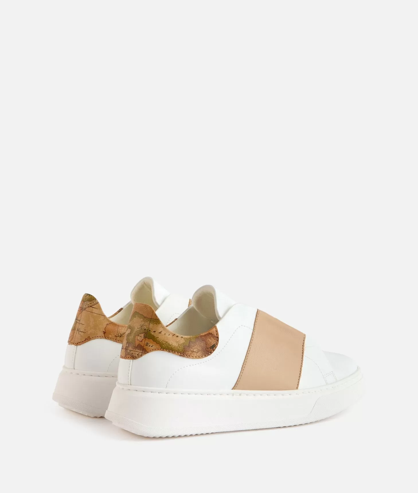 Alviero martini 1a classe Sneakers in eco nappa con logo 1C strass Bianche Sconti questo mese