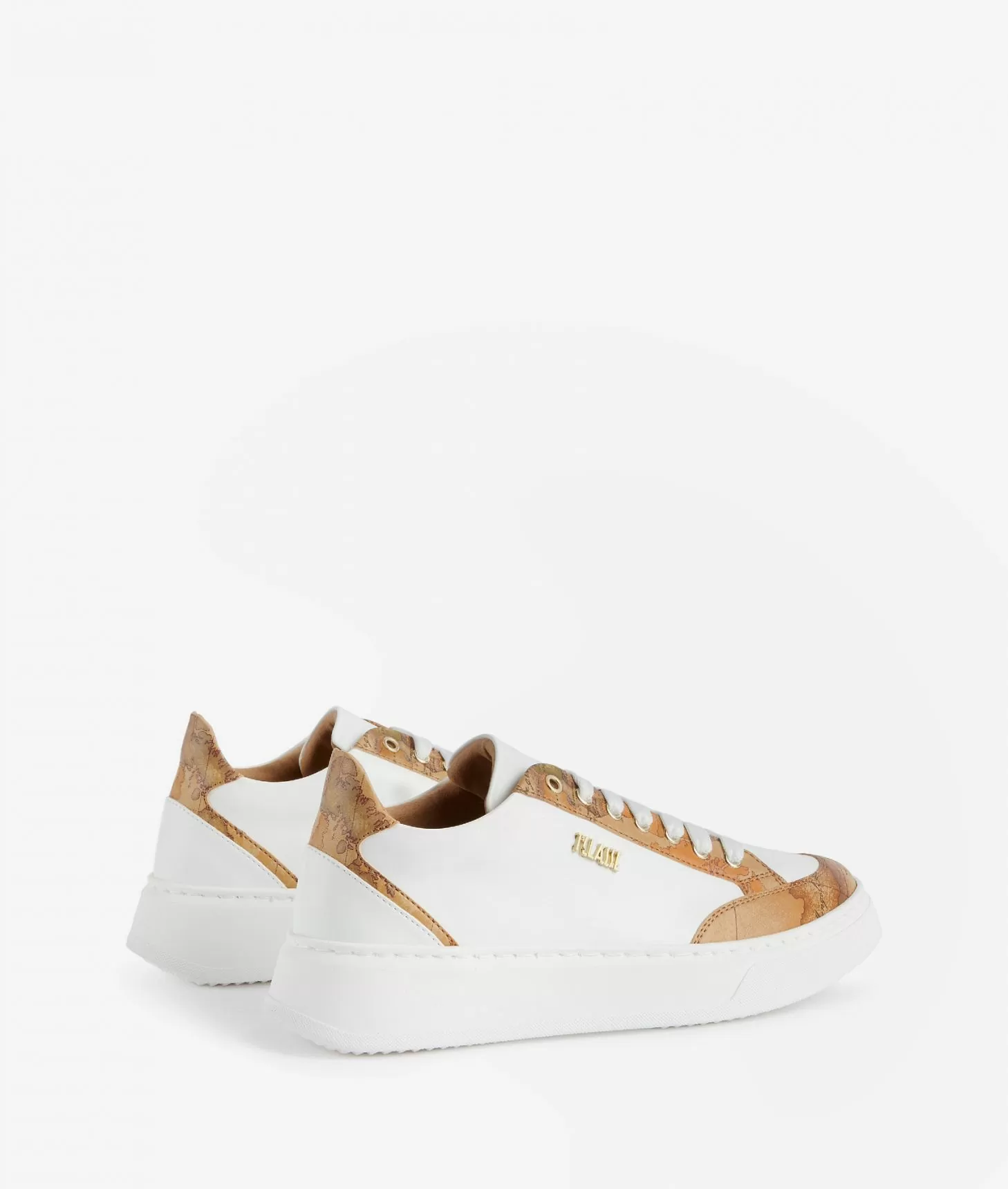 Alviero martini 1a classe Sneakers in eco nappa con dettagli Geo Classic Bianche Nuovo