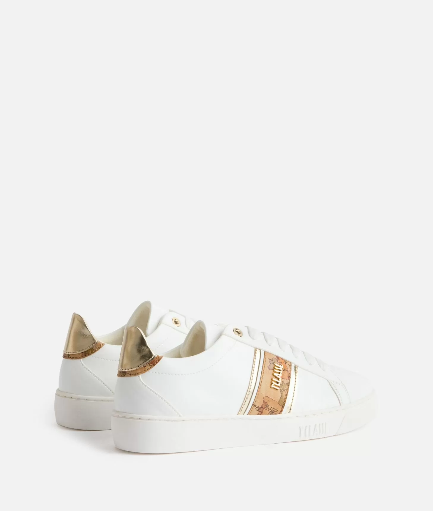 Alviero martini 1a classe Sneakers in eco nappa con banda Geo Classic Bianche Qualità