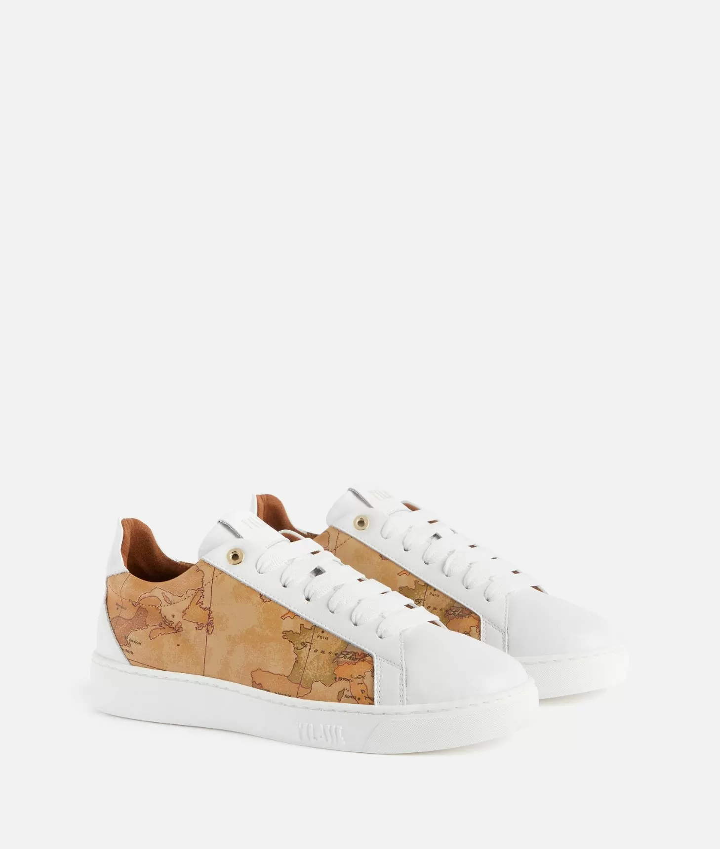 Alviero martini 1a classe Sneakers in pelle liscia ed eco nappa Geo Classic Bianche Promozione
