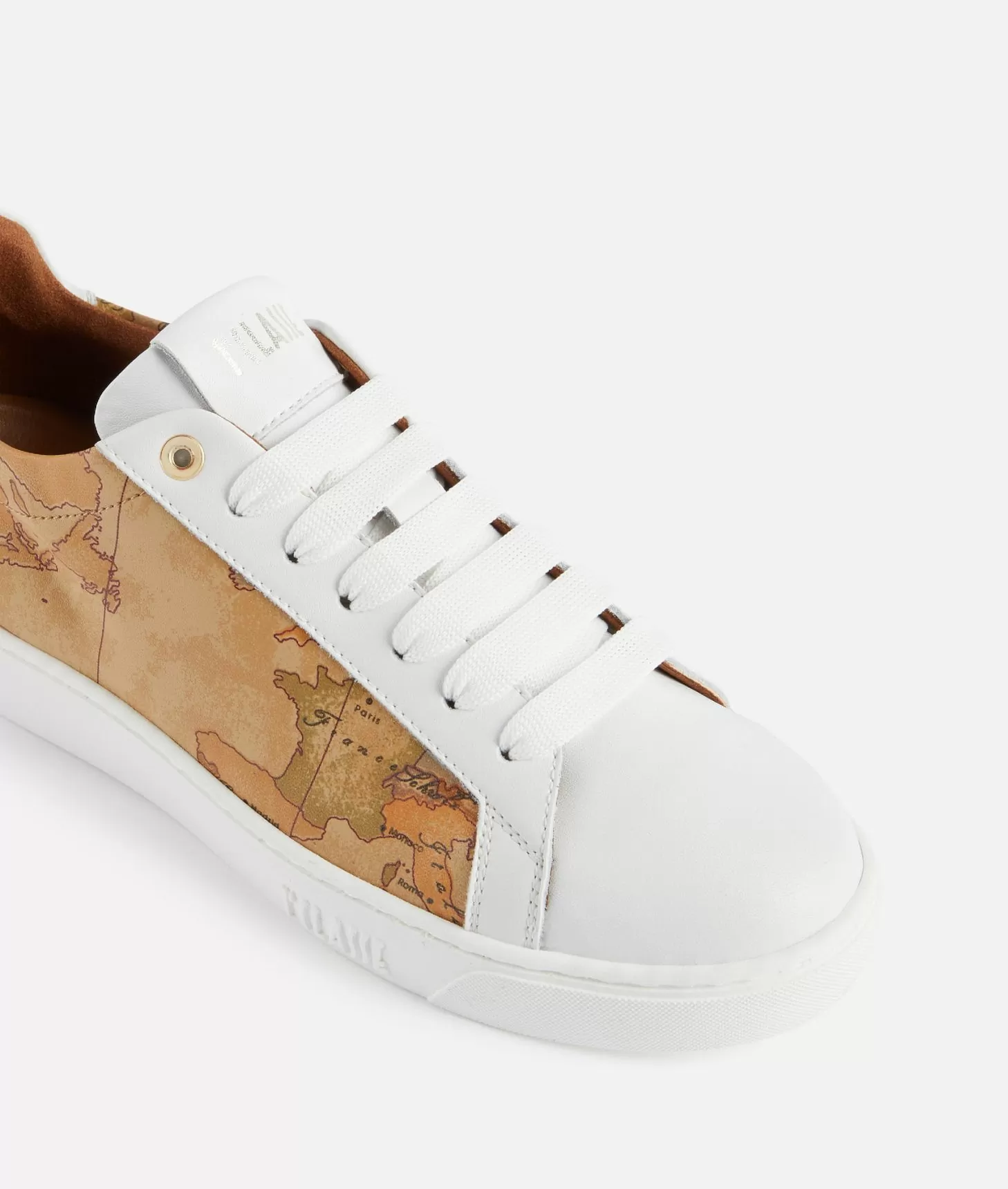 Alviero martini 1a classe Sneakers in pelle liscia ed eco nappa Geo Classic Bianche Promozione