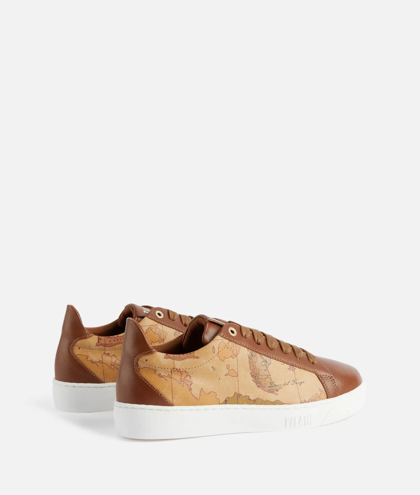 Alviero martini 1a classe Sneakers in pelle liscia ed eco nappa Geo Classic Castagna Spedizione Gratuita