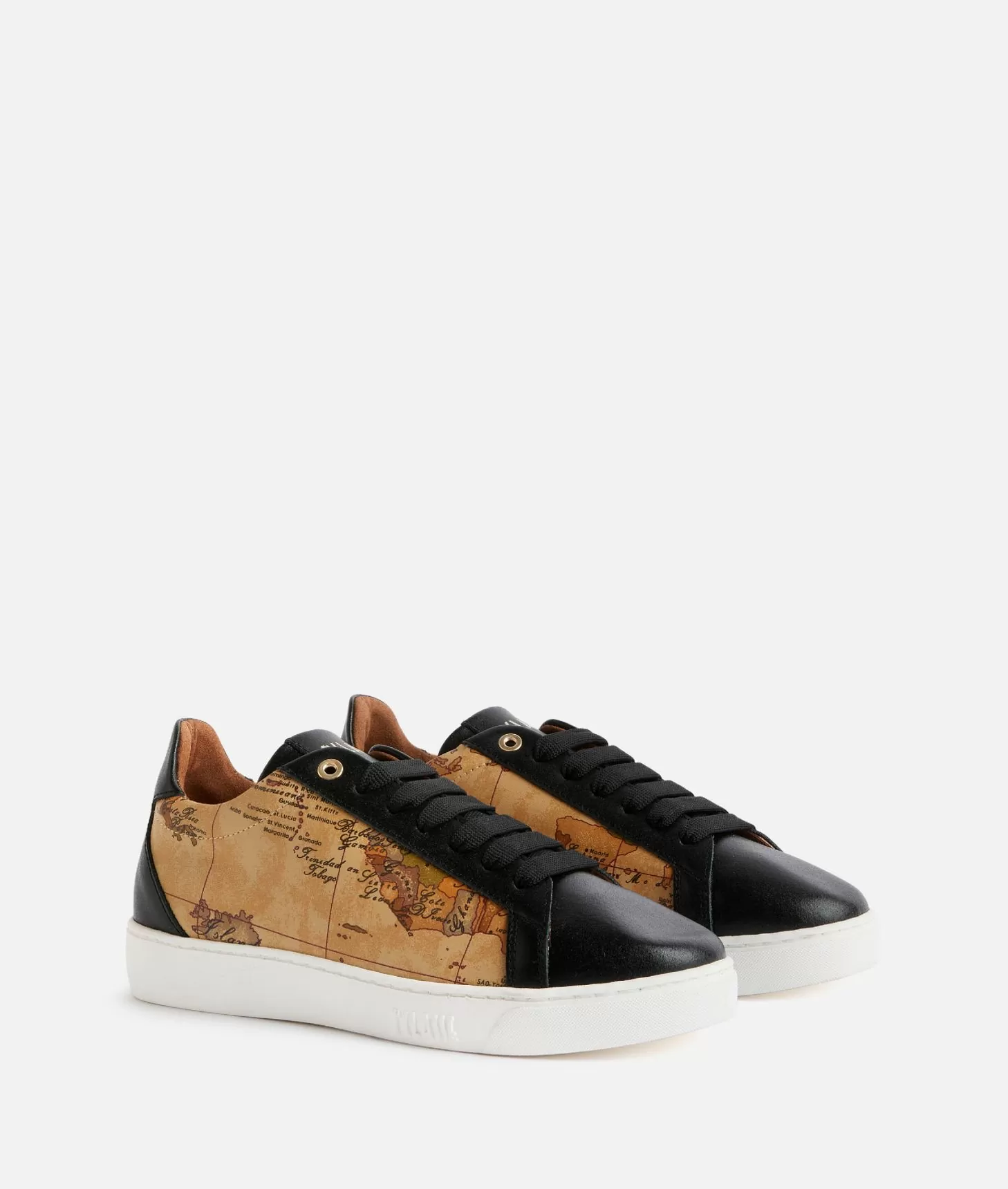 Alviero martini 1a classe Sneakers in pelle liscia ed eco nappa Geo Classic Nere Pezzi Unici
