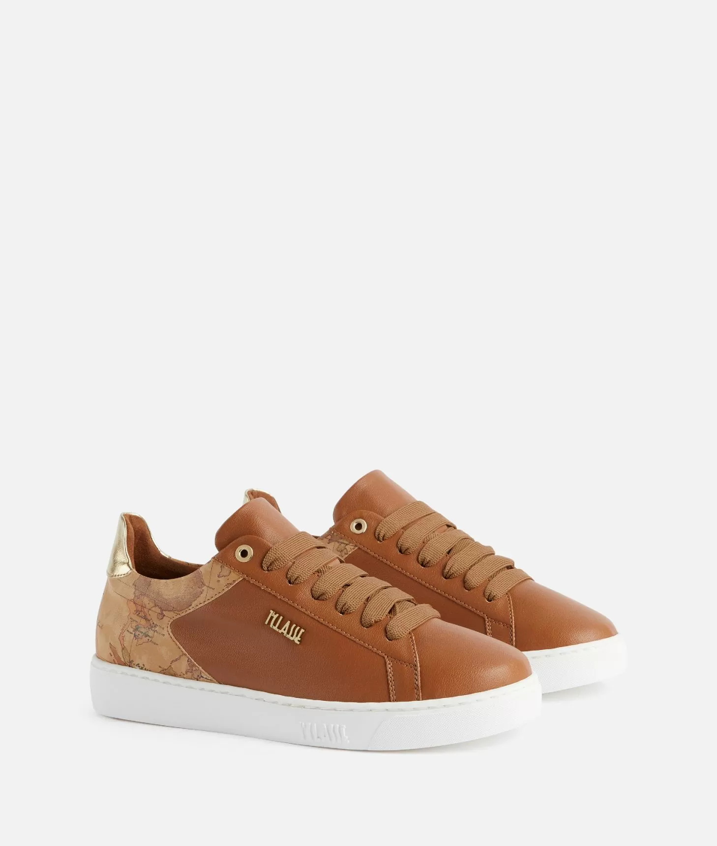 Alviero martini 1a classe Sneakers in eco nappa con logo 1ᴬ Classe Castagna Qualità Garantita