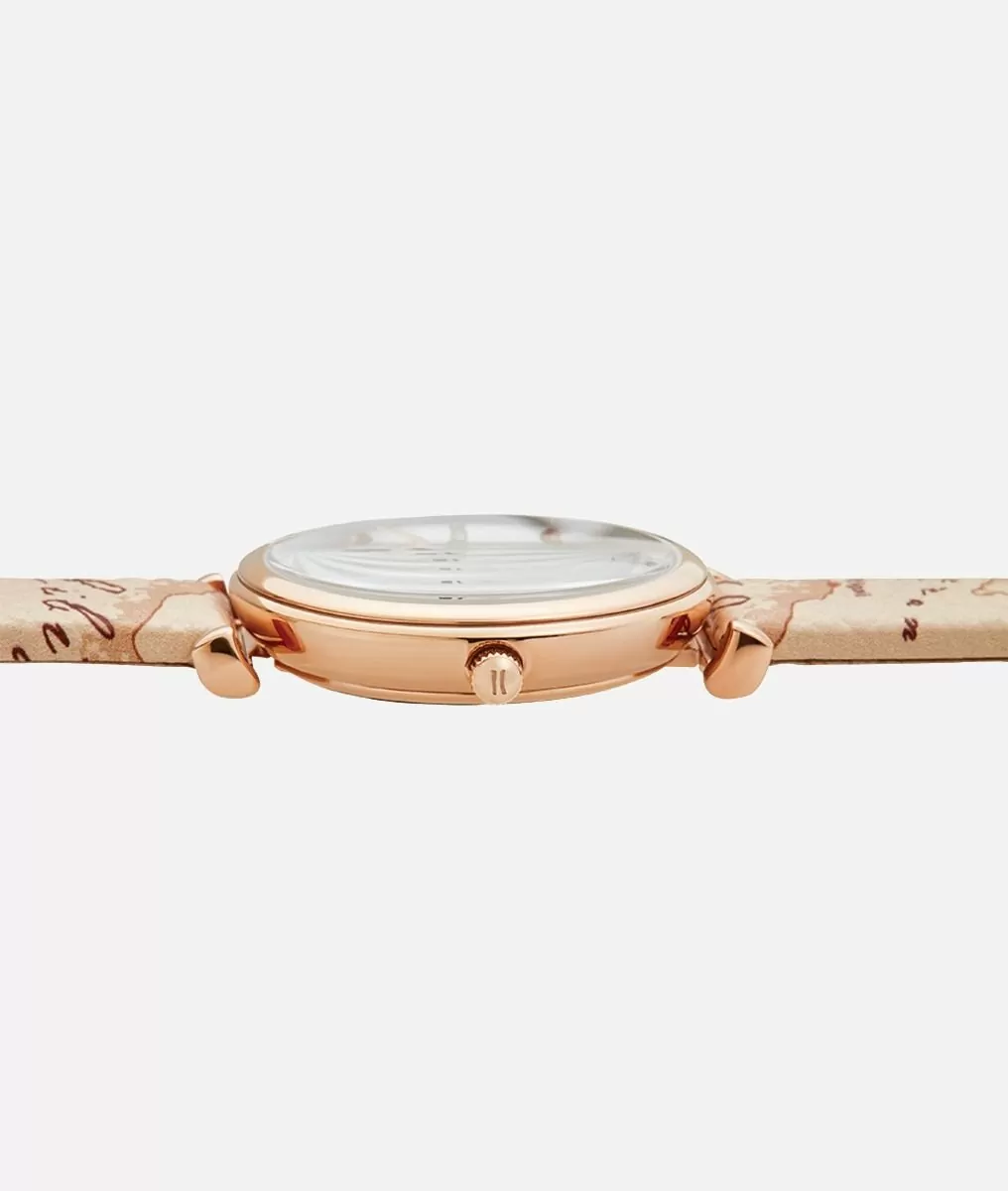 Alviero martini 1a classe Sardegna orologio con cinturino in pelle stampa Geo Beige Offerte