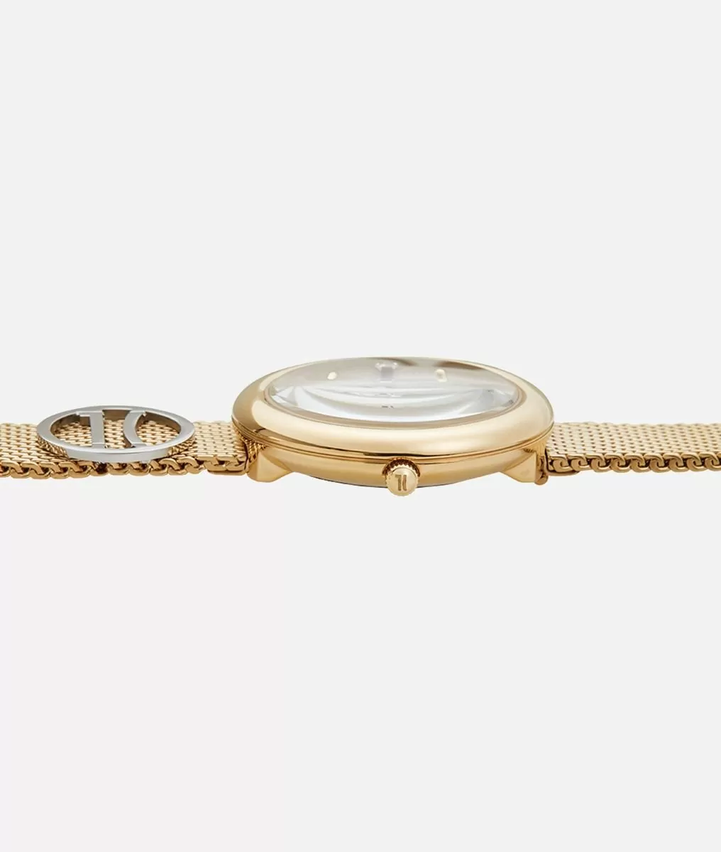 Alviero martini 1a classe Antigua orologio in acciaio con logo Monogram 1C Gold Classico Hotsell