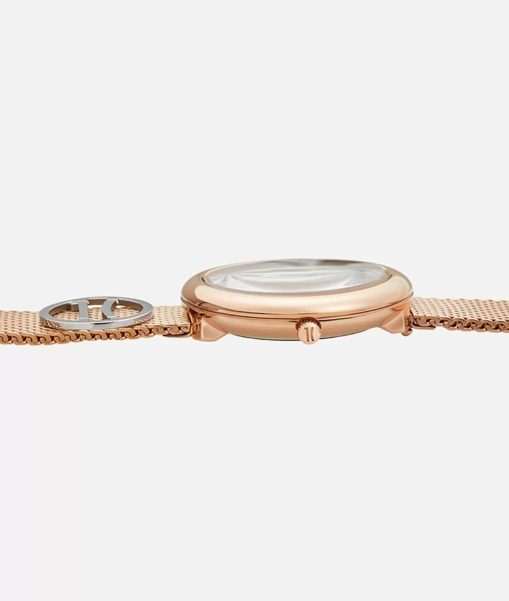 Alviero martini 1a classe Antigua orologio in acciaio con logo Monogram 1C Gold Rosé Vendita Calda