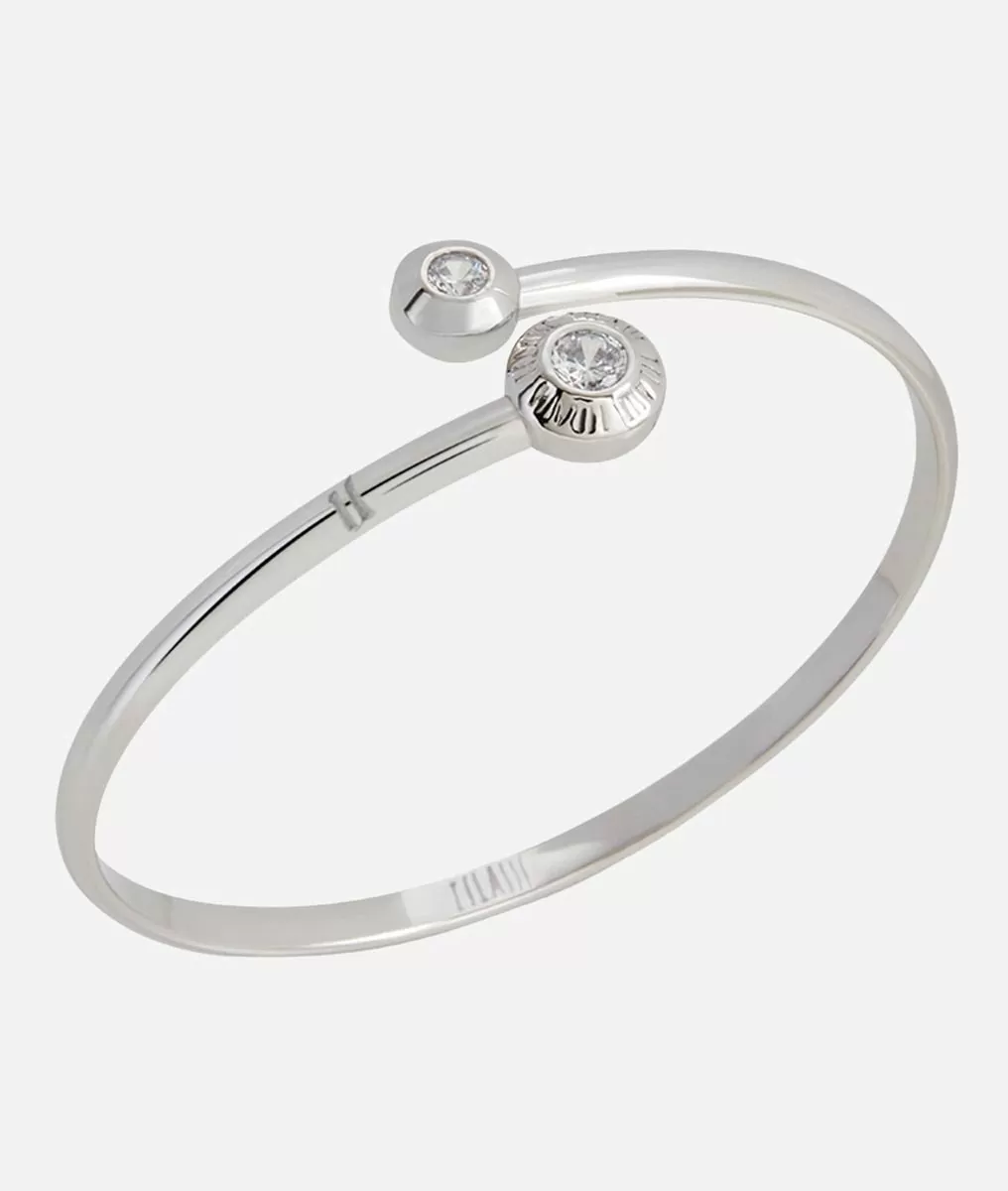 Alviero martini 1a classe Champs-Élysées bracciale rigido con zirconi bianchi in Argento Shopping online
