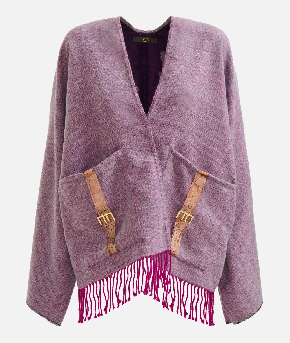 Alviero martini 1a classe Mantella con tasche e fibbia 1C Grigio Medio Vendite stagionali