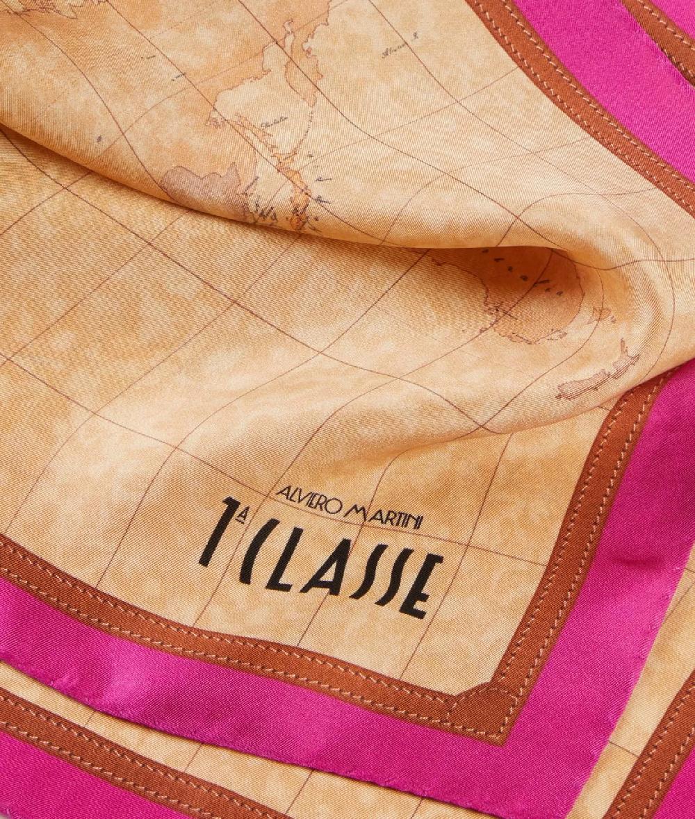 Alviero martini 1a classe Foulard Geo Classic 50x50 Ciclamino Nuovi prodotti
