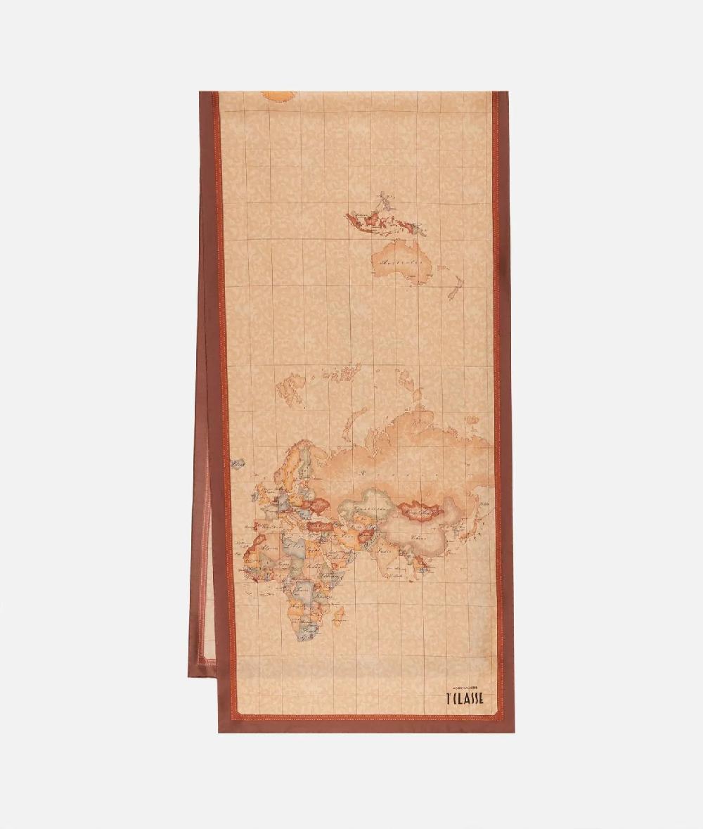 Alviero martini 1a classe Sciarpa Geo Classic 45x180 Castagna Offerte giornaliere