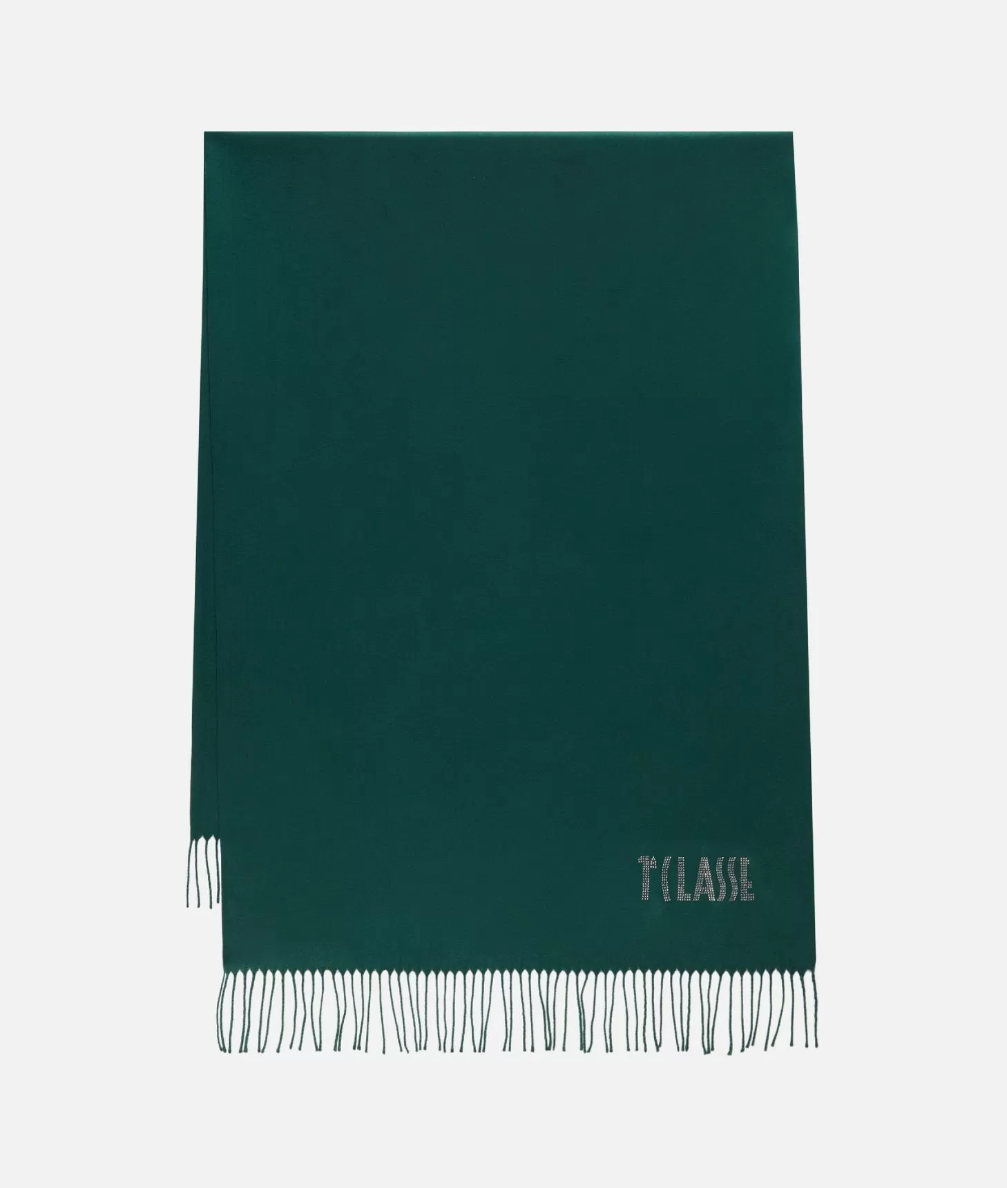 Alviero martini 1a classe Stola con logo in strass 72x175 Verde Bottiglia Promozione temporanea