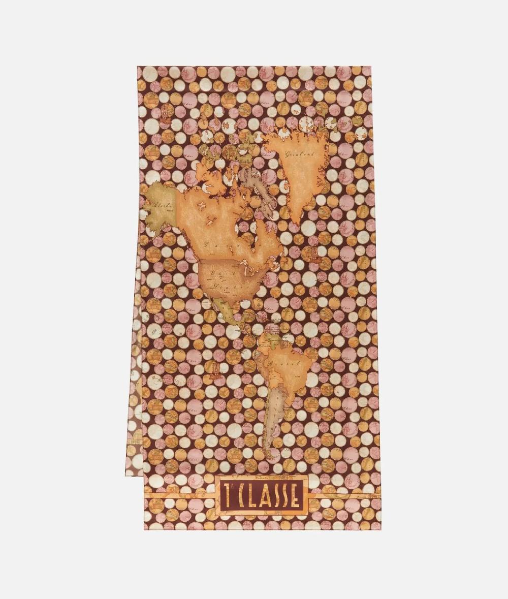 Alviero martini 1a classe Sciarpa Geo Pois 48x180 Burgundy 50% di sconto con spedizione gratuita