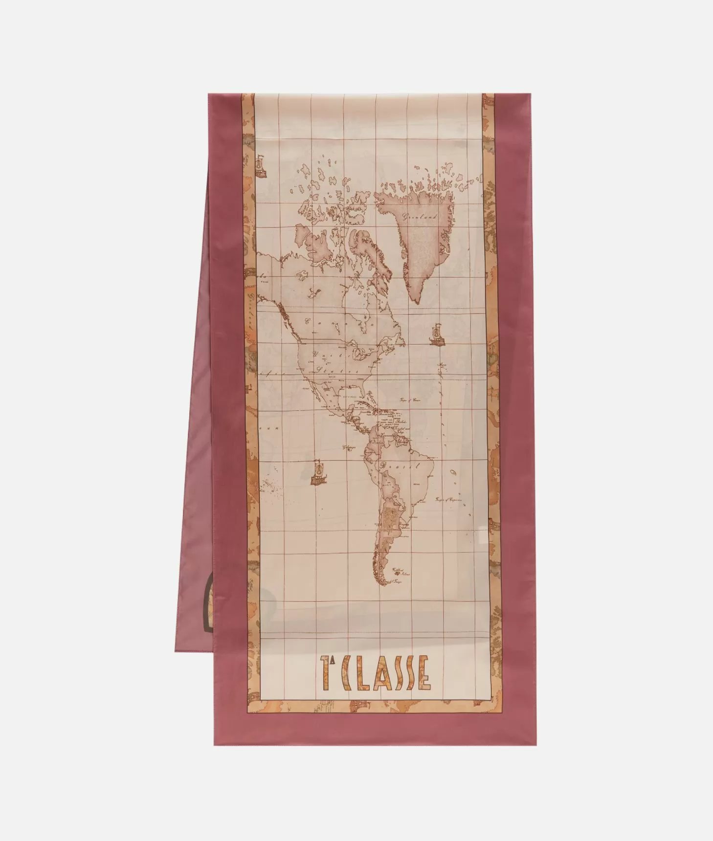 Alviero martini 1a classe Sciarpa Geo Cuori 48x180 Rosa Fard 2025