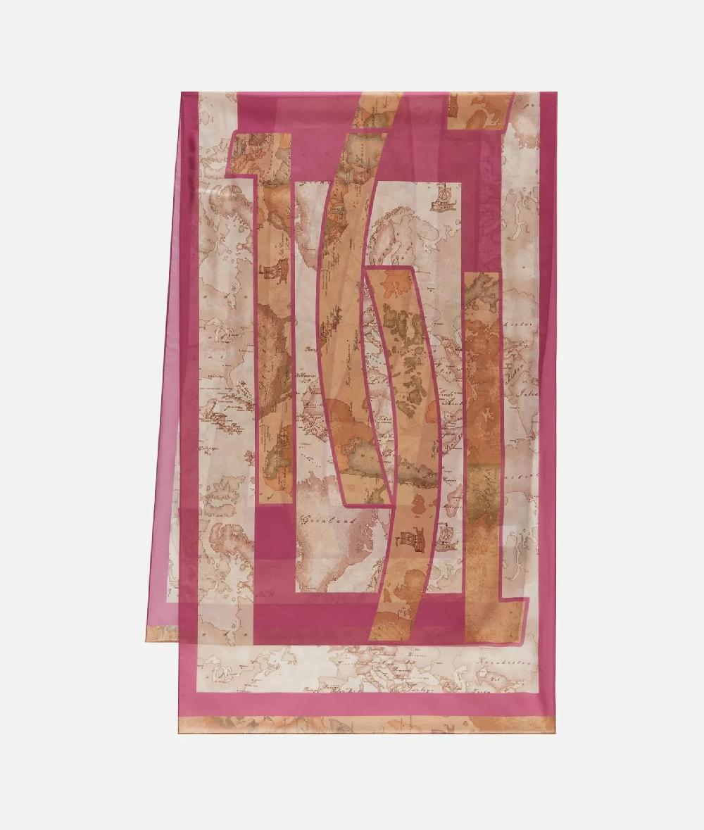 Alviero martini 1a classe Sciarpa con gioiello 1C Mirror 48x150 Rosa Fard Qualità