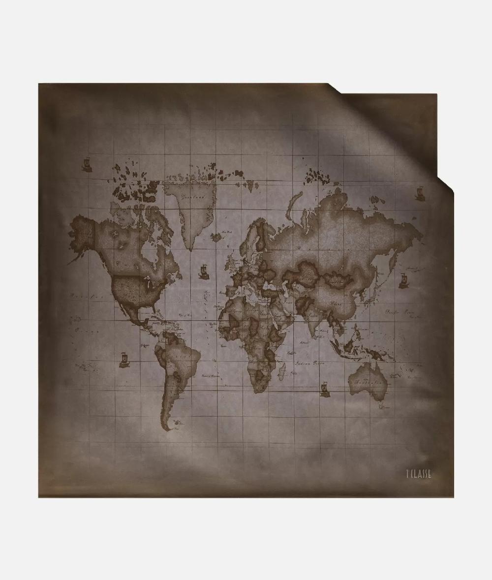 Alviero martini 1a classe Foulard Geo Sfumato 90x90 Taupe Scuro Pezzi Unici