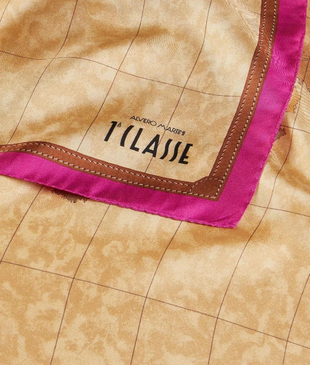 Alviero martini 1a classe Foulard Geo Classic 90x90 Ciclamino Promozione Limitata