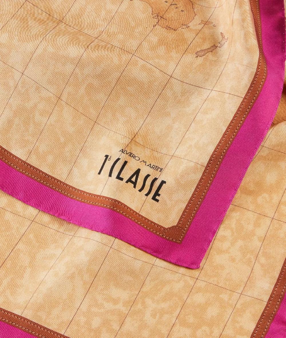 Alviero martini 1a classe Foulard Geo Classic 70x70 Ciclamino Presa