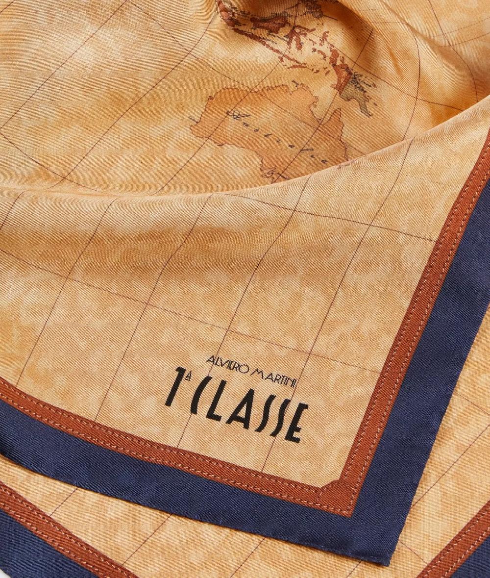 Alviero martini 1a classe Foulard Geo Classic 70x70 Blu Navy Sconto