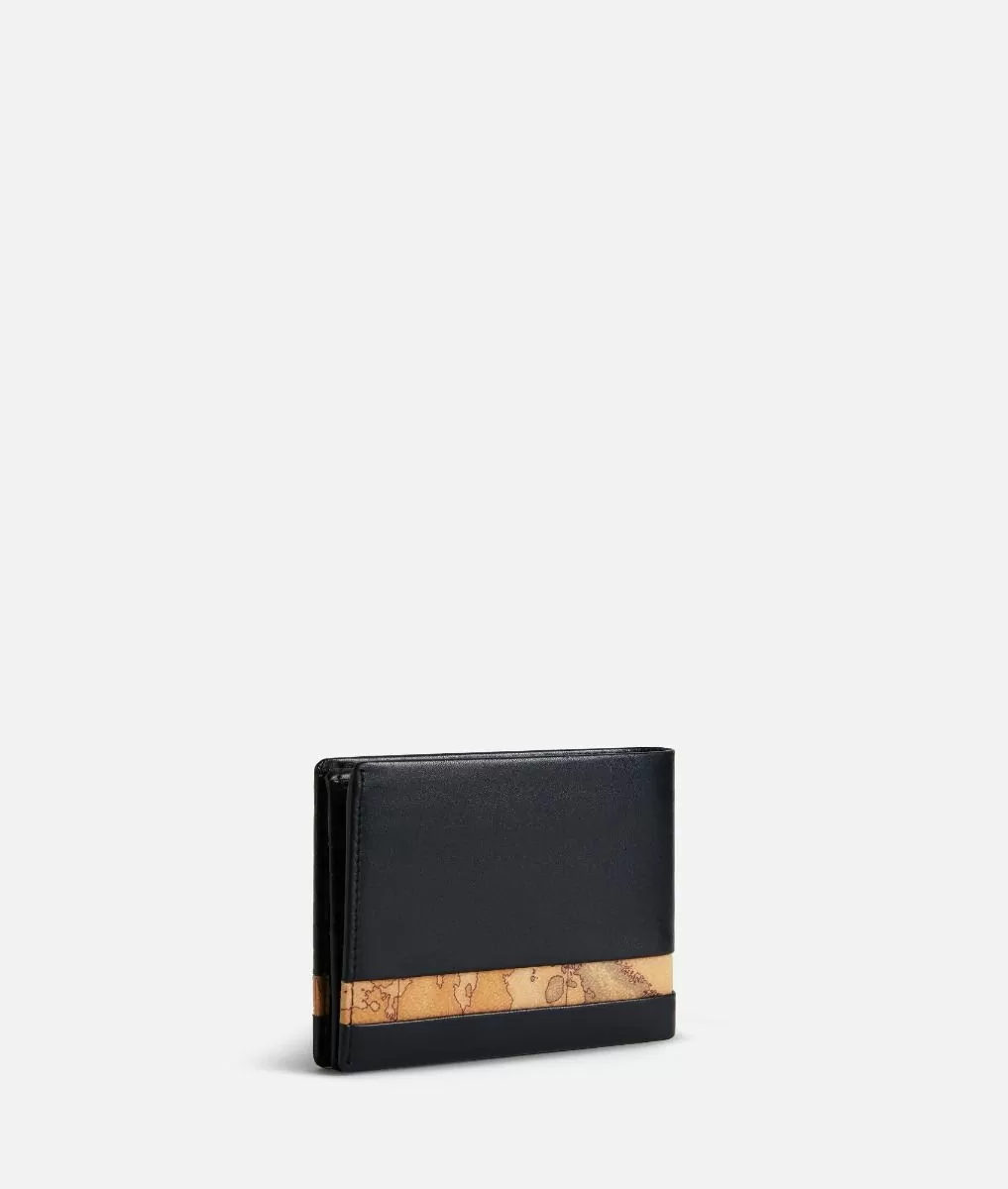 Alviero martini 1a classe Geo Classic portafoglio medio in pelle da uomo nero Online Outlet