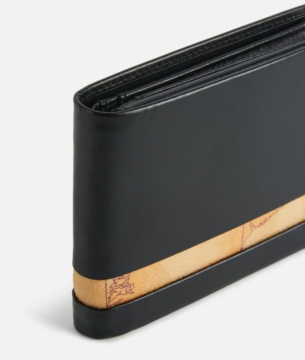 Alviero martini 1a classe Geo Classic portafoglio medio in pelle da uomo nero Online Outlet