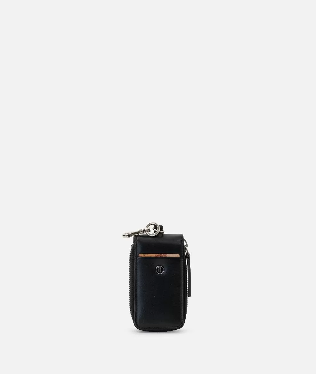 Alviero martini 1a classe Portachiavi ad astuccio in pelle Nero Ultimi tre giorni
