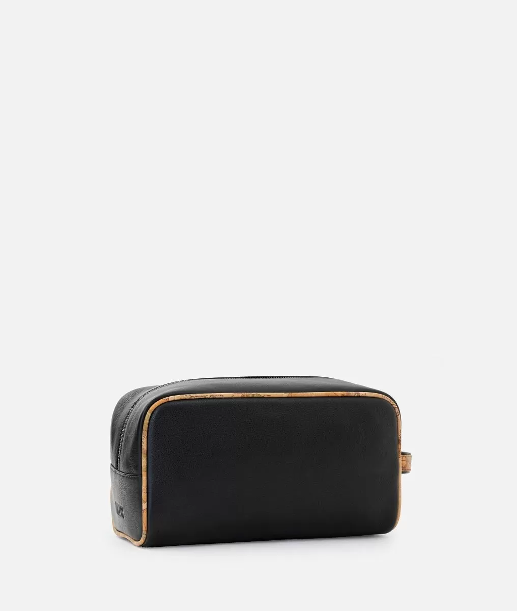 Alviero martini 1a classe Pouche in pelle con dettagli in stampa Geo Classic Nero Solo un giorno rimasto